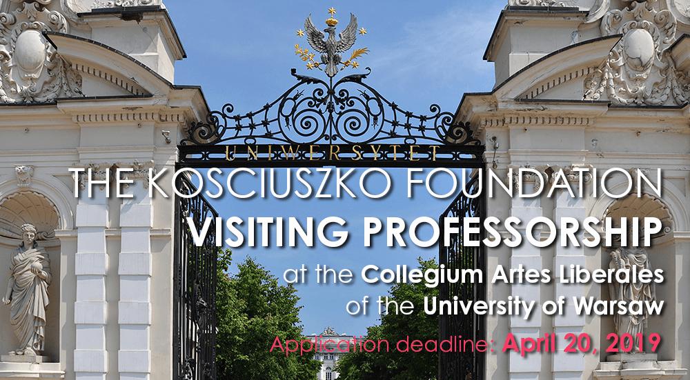 The KF Visiting Professorship at the Univeristy of Warsaw